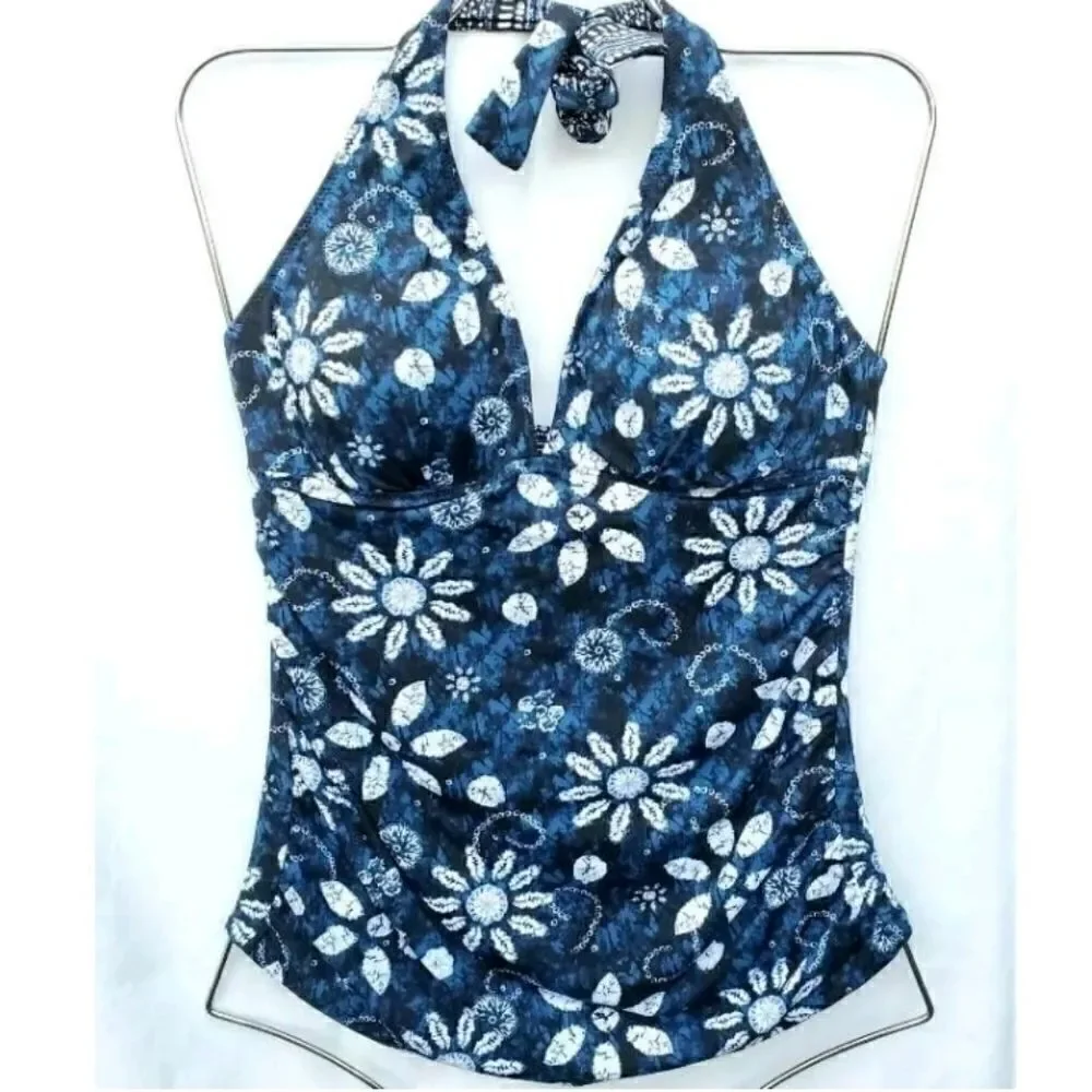 Bleu Rod Beattie Reversible Tankini Halter Sz 6